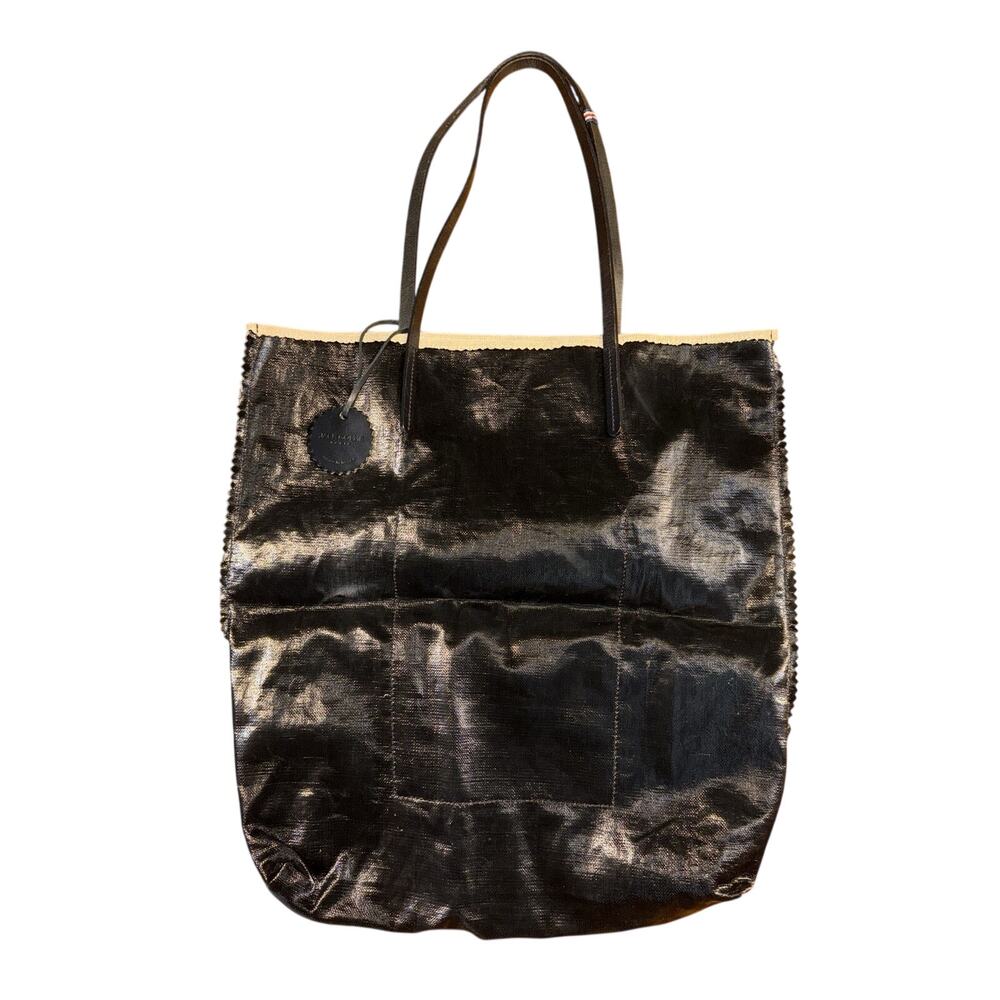 Jack Gomme tote bag, linen, black, plain